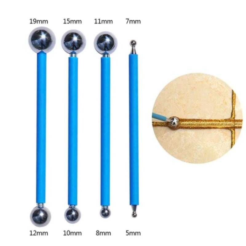 أدوات كريات معدنية للطين والعجينة – طقم تشكيل ونحت