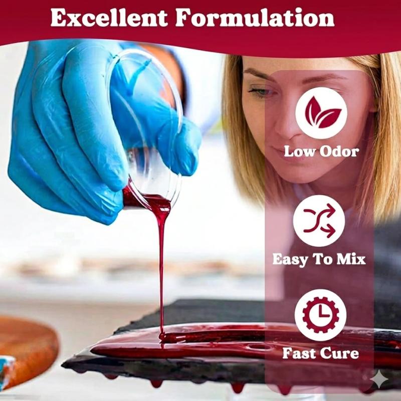 جلاكتيك ريزن إيبوكسي شفاف بنسبة 1-1 – ريزن صب وطلاء كريستالي