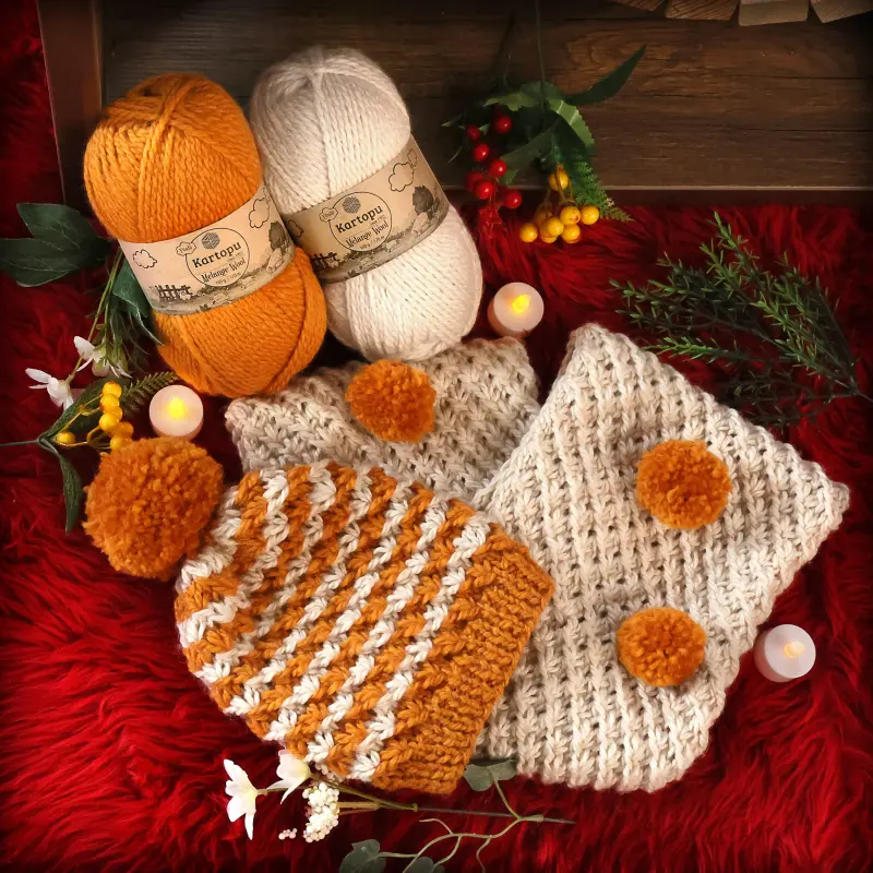 Kartopu Melange Wool Soft and Durable Yarn for Knitting and Crochet