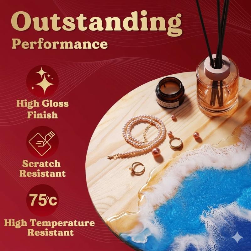 جلاكتيك ريزن إيبوكسي شفاف بنسبة 1-1 – ريزن صب وطلاء كريستالي