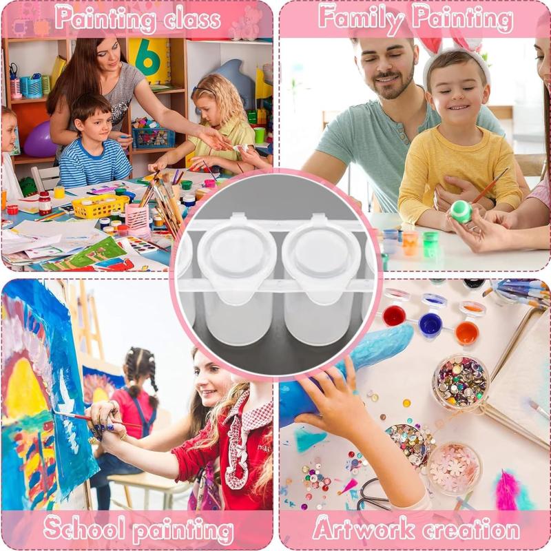 Refillable Plastic Paint Pots for Watercolor and Acrylic Art