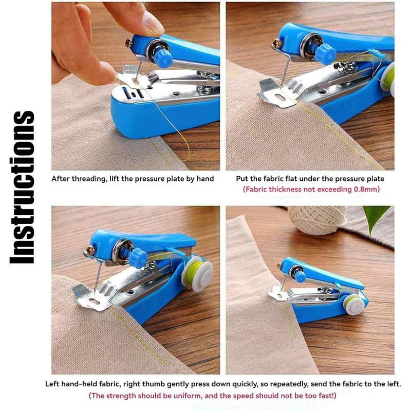 طقم ماكينة خياطة يدوية صغيرة محمولة