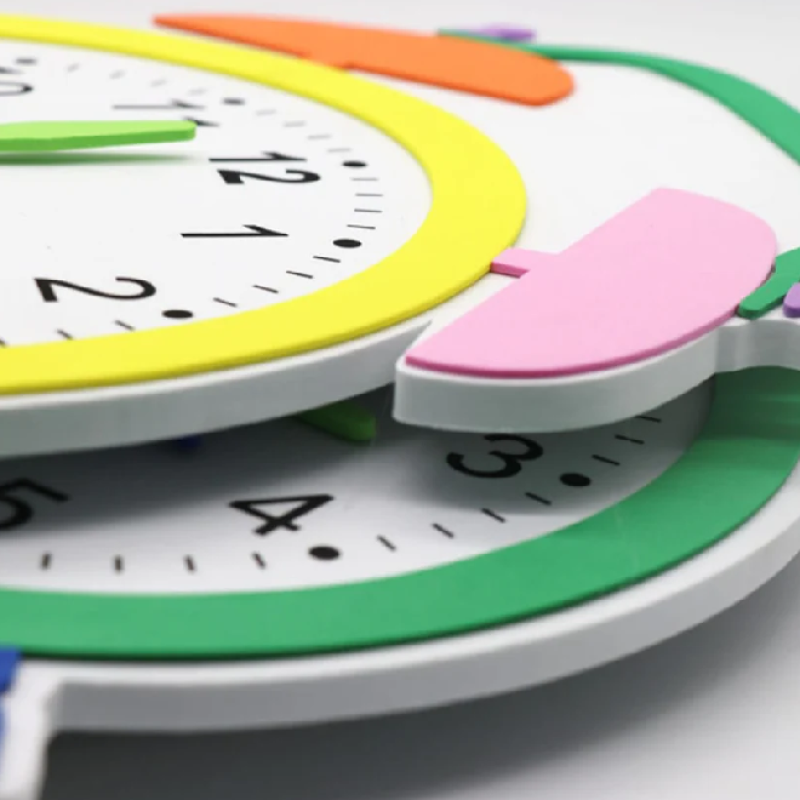 Foam Clock Sticker for Teaching Kids Time
