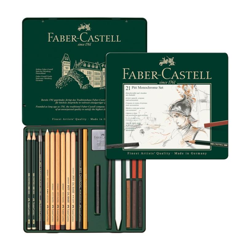Faber Castell 21 pitt monochrome set