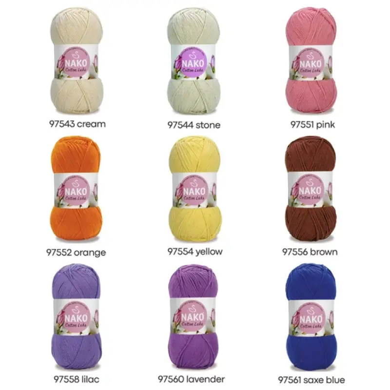 NAKO Cotton Luks – Soft Yarn for Elegant Knitting and Crochet