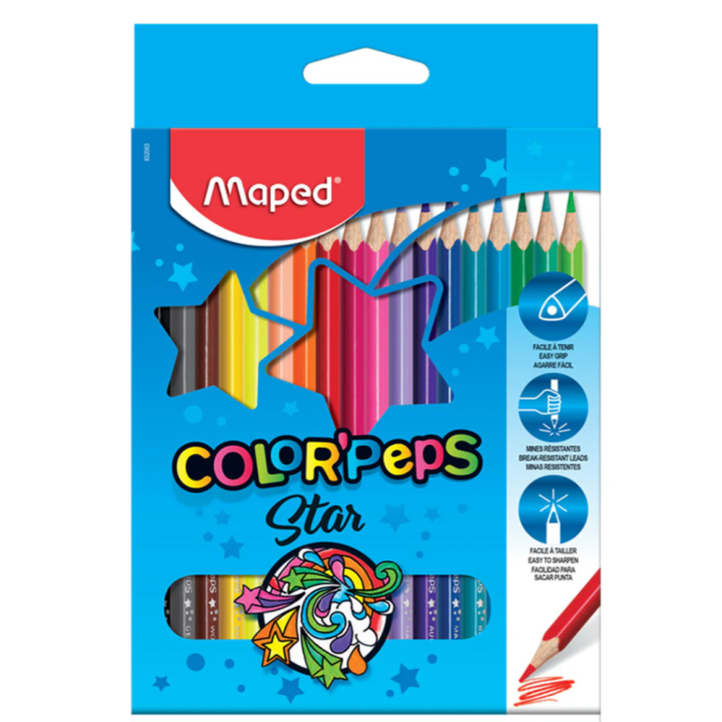 Maped Color’Peps Star Colour Pencils Pack of 18