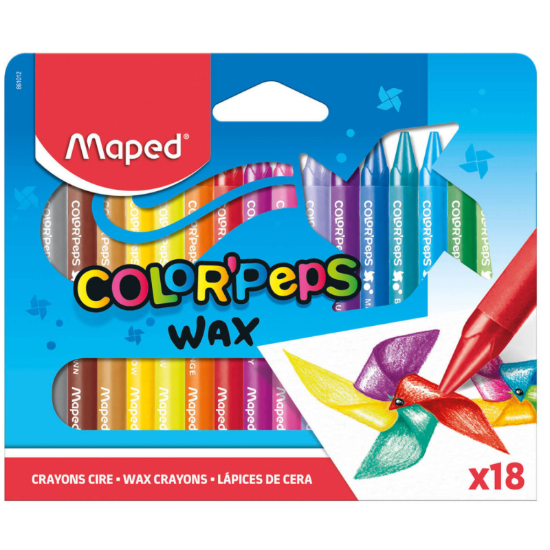 Maped Color’Peps Wax Crayons 18 Colors