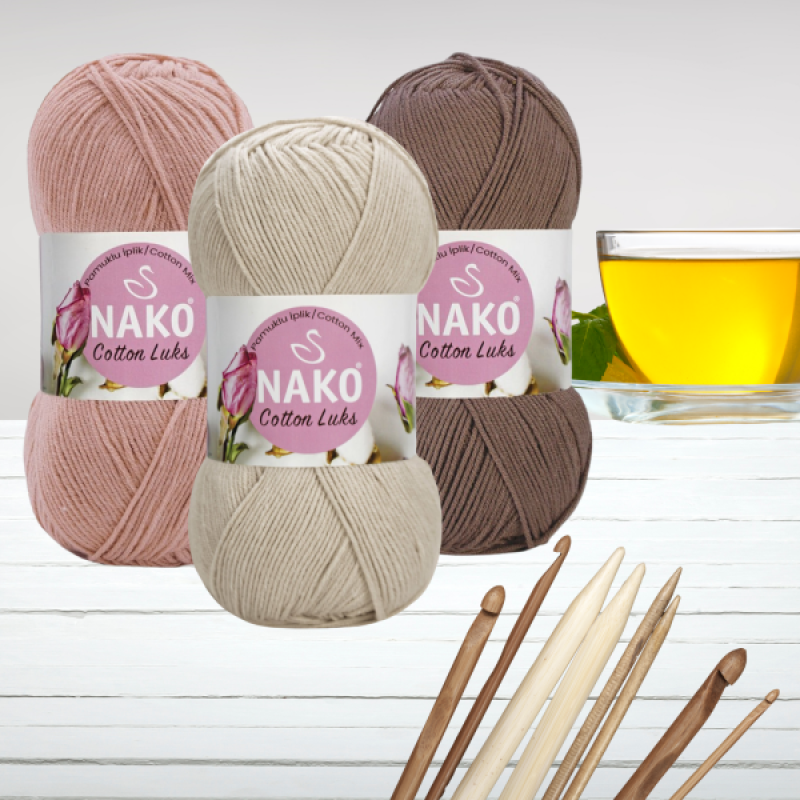 NAKO Cotton Luks – Soft Yarn for Elegant Knitting and Crochet