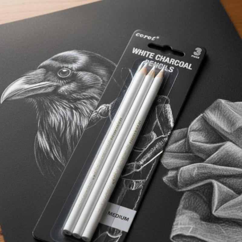 COROT White Sketch Charcoal Pencils – Drawing Set for Artists