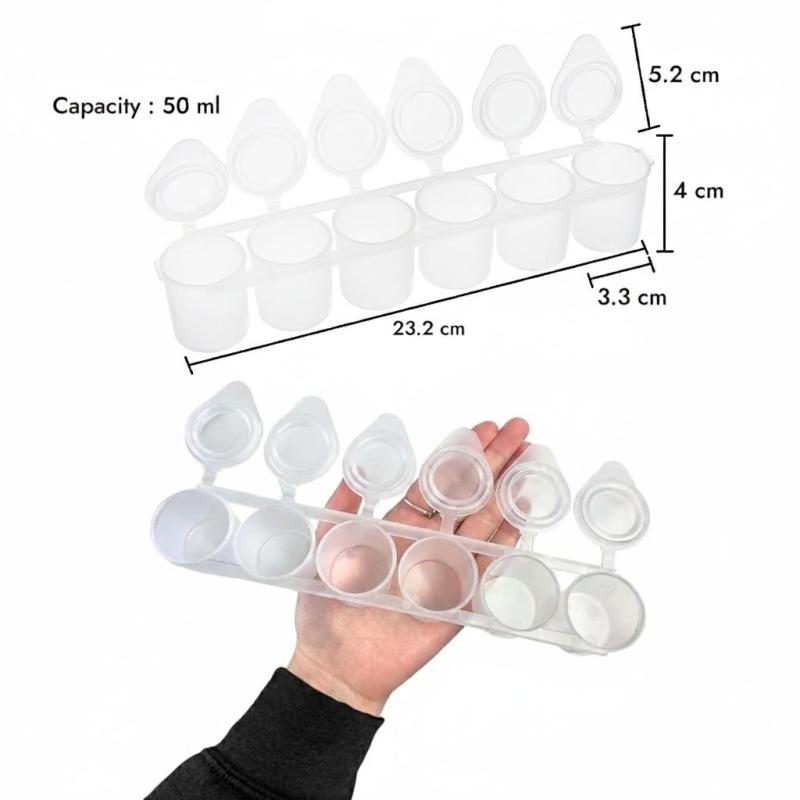 Refillable Plastic Paint Pots for Watercolor and Acrylic Art